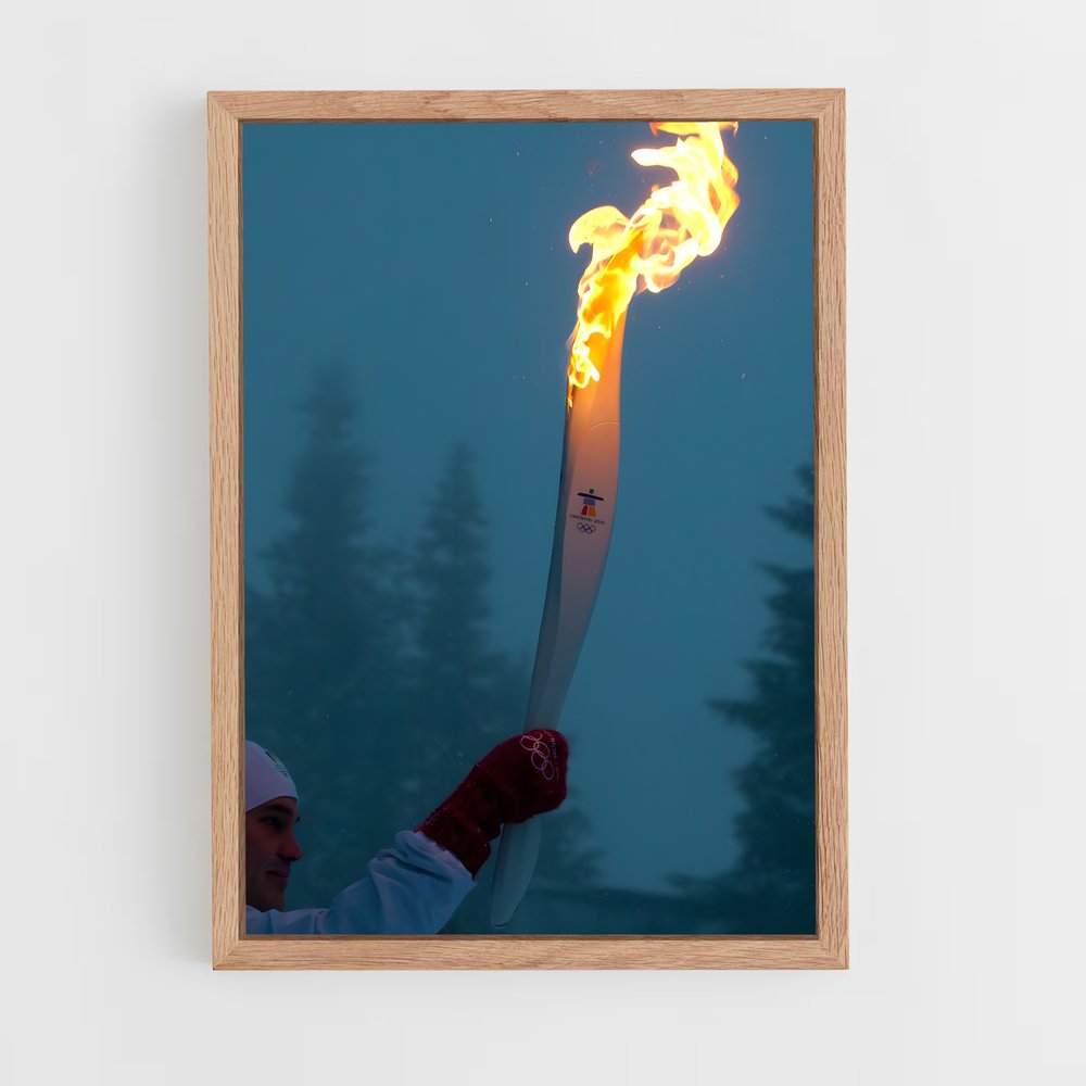 Poster Flamme Olympique – affiche Jeux Olympiques (vue 4)